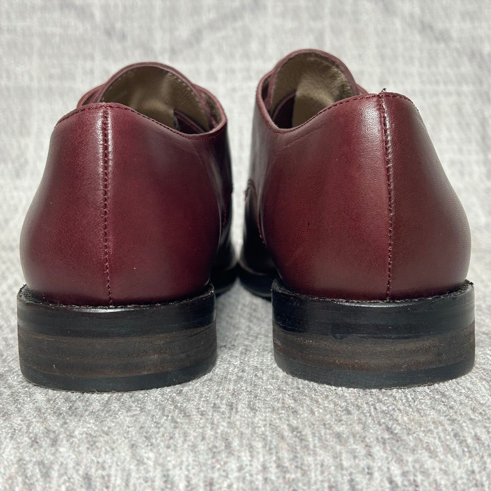 Eileen Fisher Milo‎ Leather Oxfords Maroon Burgundy Dress Shoes Classic Womens 7 - Picture 5 of 8